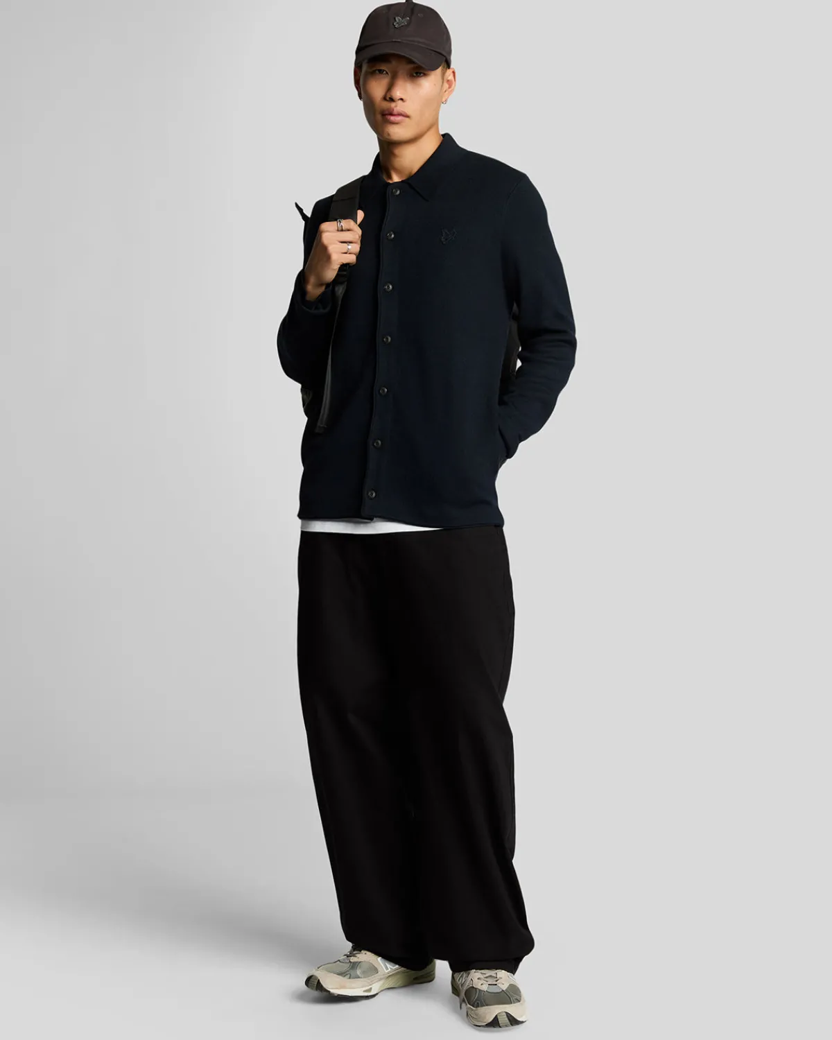 tonal_eagle_doppelt_gestricktes_hemd_1.webp Lyle & Scott Reframed | Hemden<Tonal Eagle Doppelt gestricktes Hemd DarkNavy
