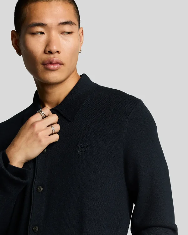 Lyle & Scott Reframed | Hemden<Tonal Eagle Doppelt gestricktes Hemd DarkNavy