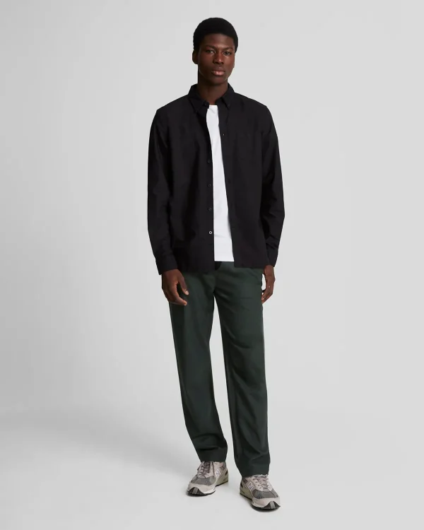 Lyle & Scott Reframed<Tonal Eagle Flanell-Hose mit Kordelzug JetBlack