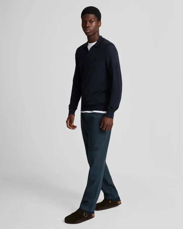 Lyle & Scott Reframed<Tonal Eagle Flanell-Hose mit Kordelzug DarkNavy