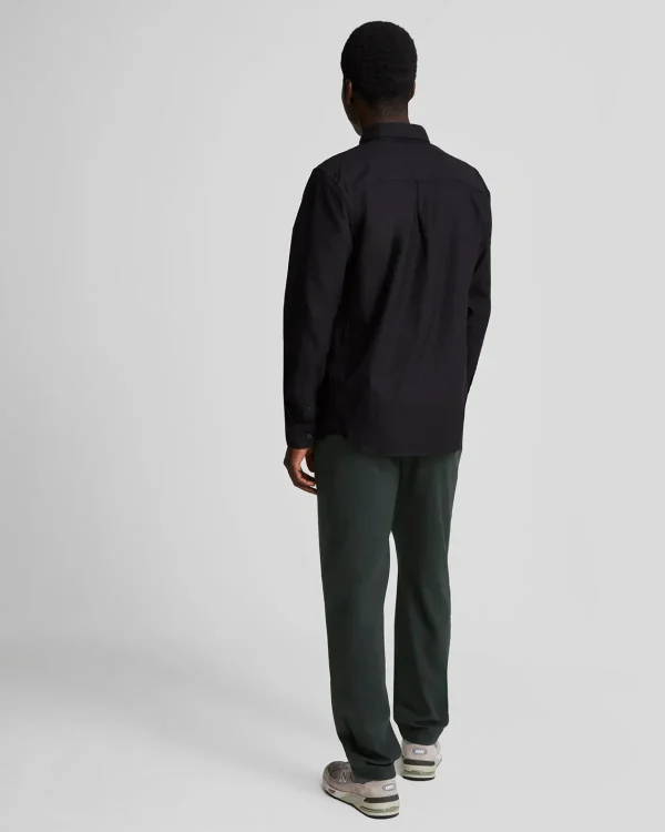 Lyle & Scott Reframed<Tonal Eagle Flanell-Hose mit Kordelzug JetBlack
