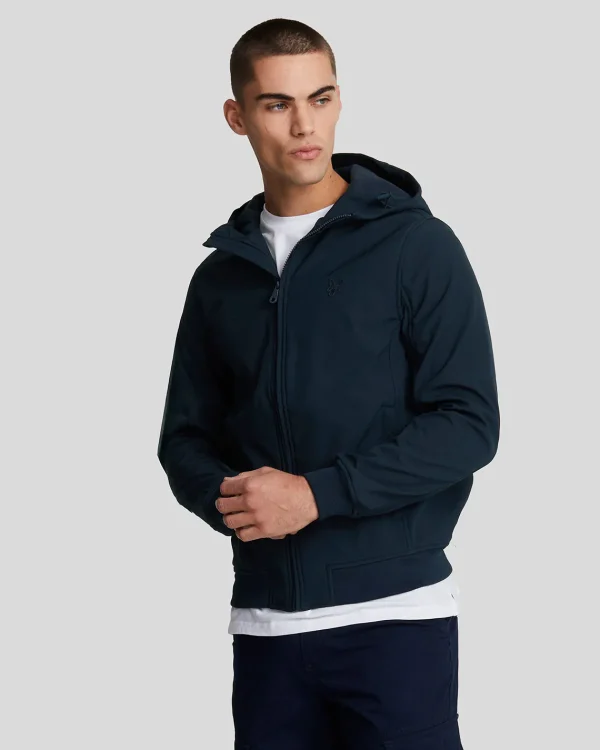 Lyle & Scott Reframed | Mäntel & Jacken<Tonal Eagle Fleece Rücken Softshell Jacke DarkNavy