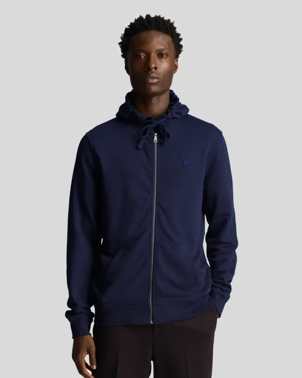 Lyle & Scott Kapuzenpullover<Tonal Eagle Kapuzenpullover mit Reißverschluss DunkleMarine