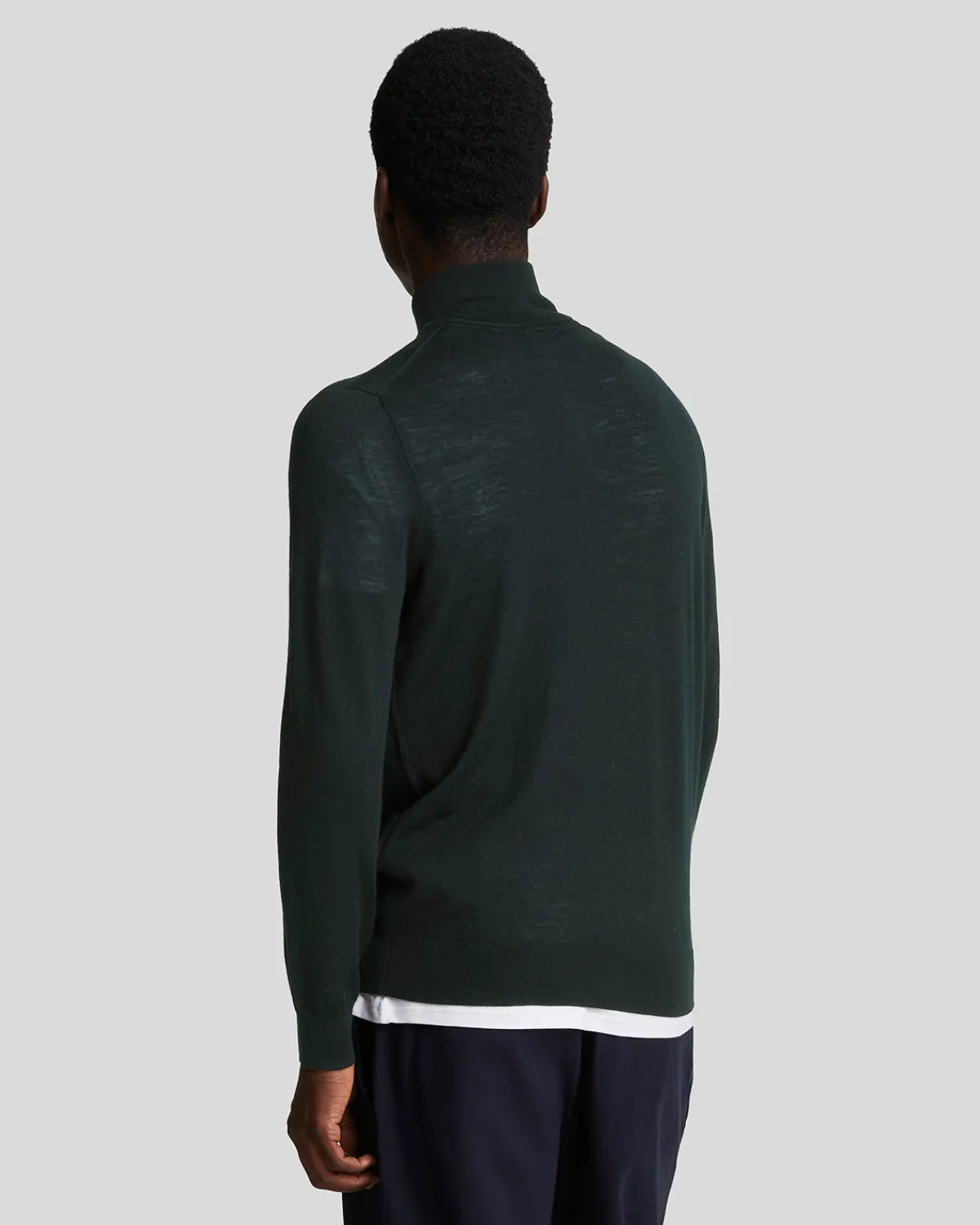 tonal_eagle_merino__zip_pullover_2.webp Lyle & Scott Reframed<Tonal Eagle Merino 1/4 Zip Pullover JetBlack