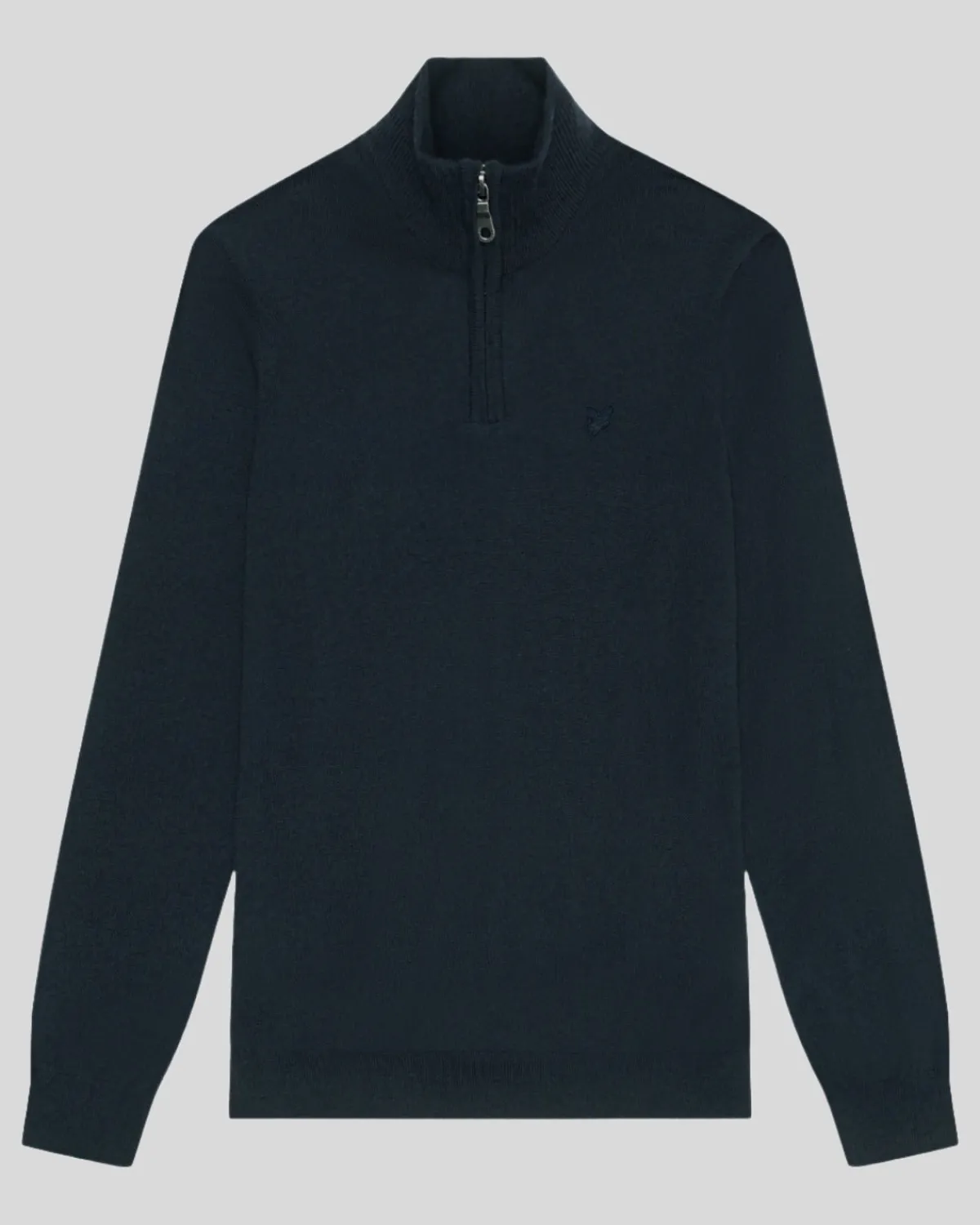 tonal_eagle_merino__zip_pullover_4-1.webp Lyle & Scott Reframed<Tonal Eagle Merino 1/4 Zip Pullover DarkNavy