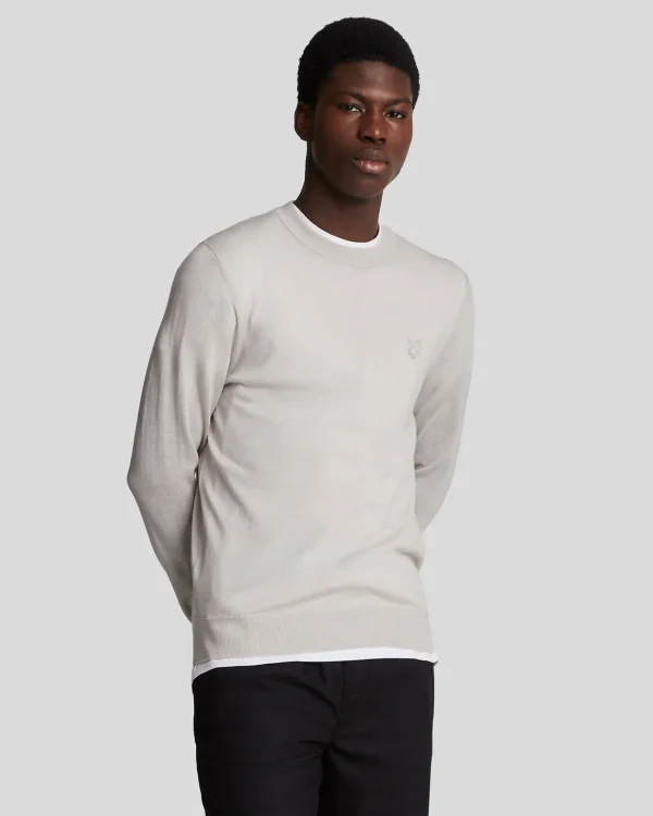 Lyle & Scott Reframed | Pullover & Strickwaren<Tonal Eagle Merino Rundhals-Pullover Cove