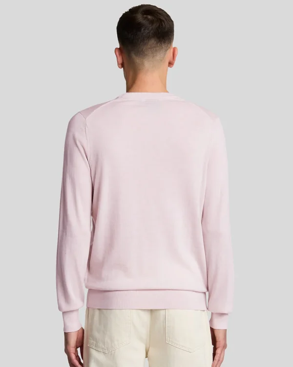 Lyle & Scott Reframed | Pullover & Strickwaren<Tonal Eagle Merino Rundhals-Pullover PinkSalt