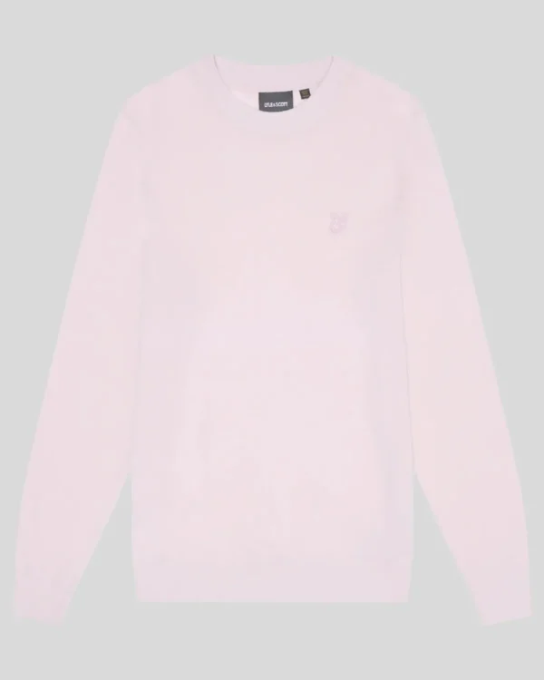 Lyle & Scott Reframed | Pullover & Strickwaren<Tonal Eagle Merino Rundhals-Pullover PinkSalt