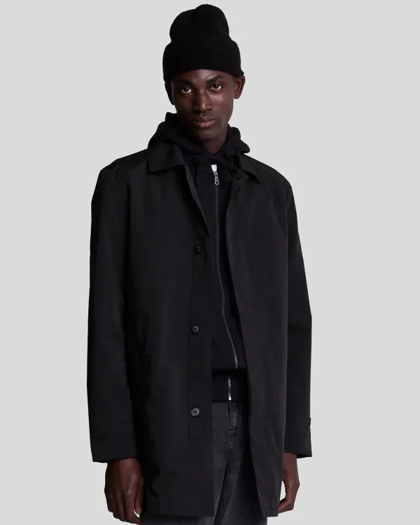 Lyle & Scott Reframed | Mäntel & Jacken<Tonal Eagle Mittellanger Automantel JetBlack