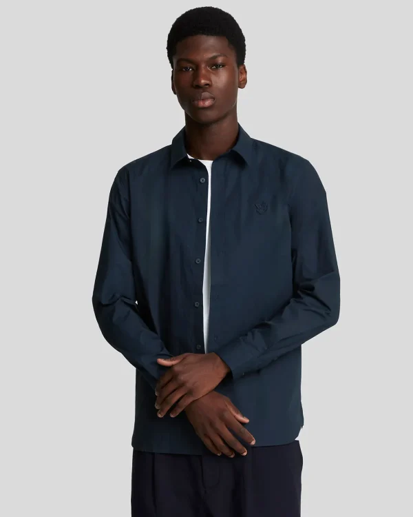 Lyle & Scott Reframed | Hemden<Tonal Eagle Pflegeleichtes Popeline-Hemd DarkNavy