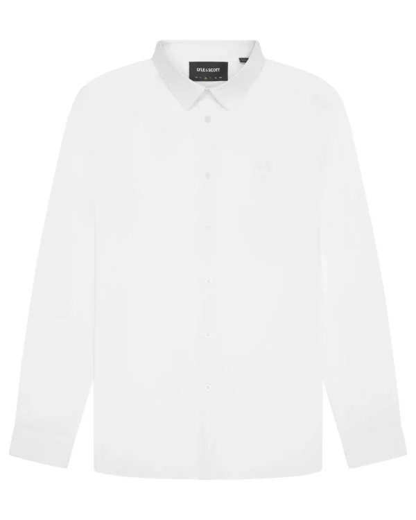 Lyle & Scott Reframed | Hemden<Tonal Eagle Pflegeleichtes Popeline-Hemd White