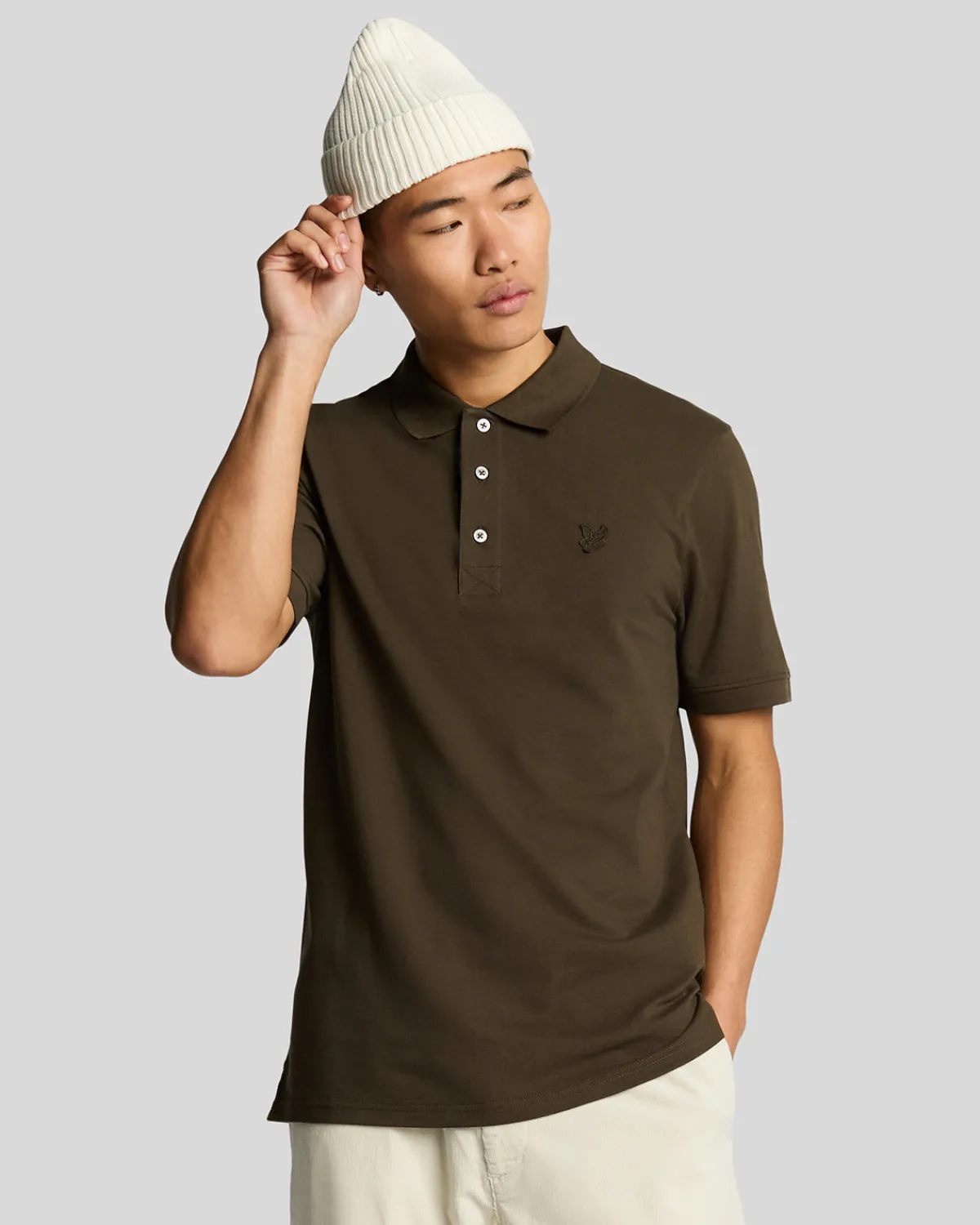 tonal_eagle_polohemd_0-3.webp Lyle & Scott Reframed | Polohemden<Tonal Eagle Polohemd FormGreen