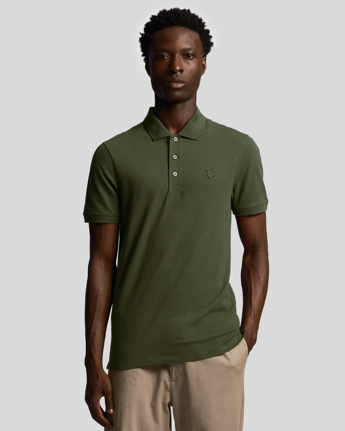 tonal_eagle_polohemd_0-9.webp Lyle & Scott Polohemden<Tonal Eagle Polohemd Olive
