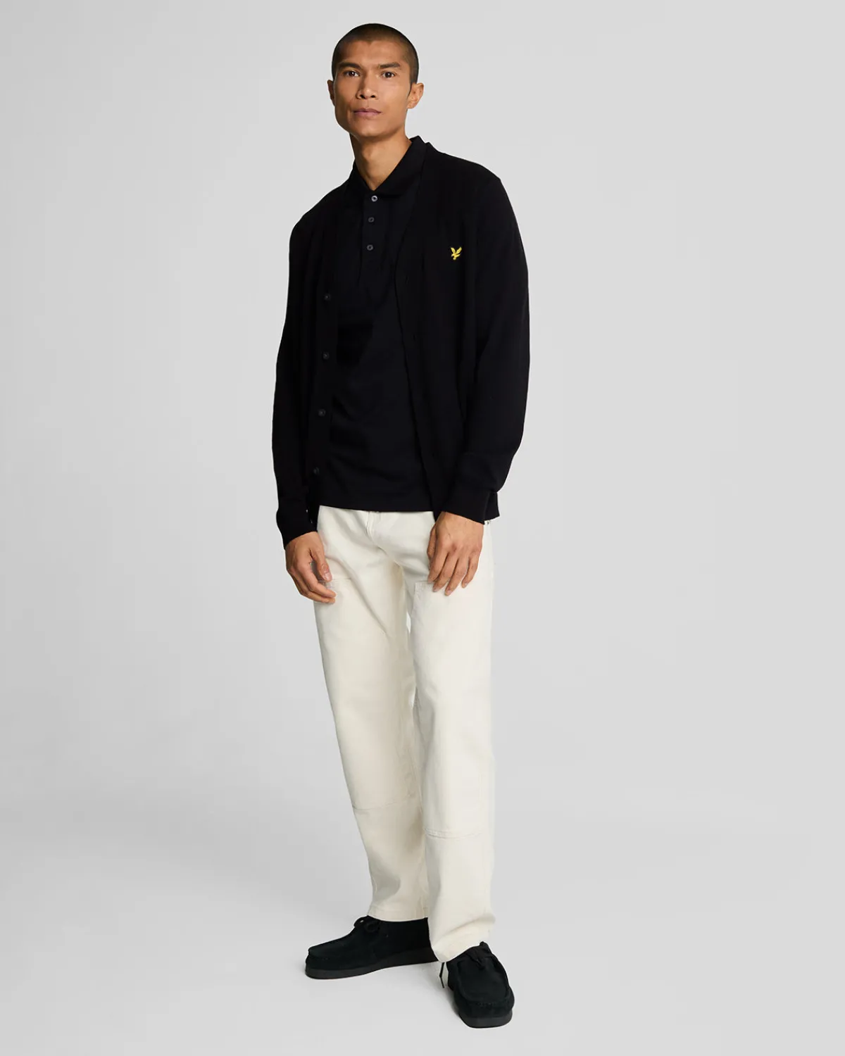 tonal_eagle_polohemd_1-8.webp Lyle & Scott Reframed | Polohemden<Tonal Eagle Polohemd Pechschwarz