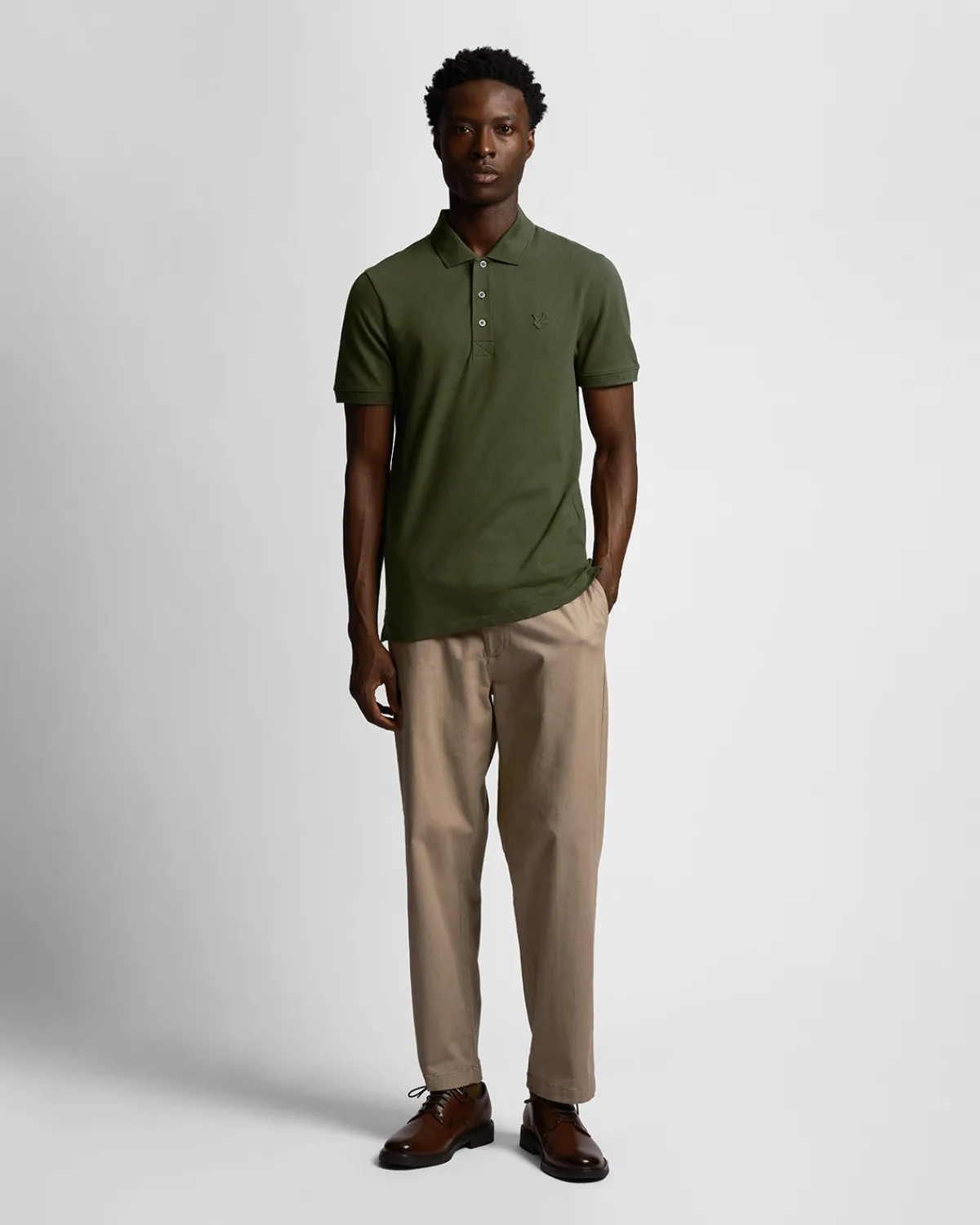 tonal_eagle_polohemd_1-9.webp Lyle & Scott Polohemden<Tonal Eagle Polohemd Olive