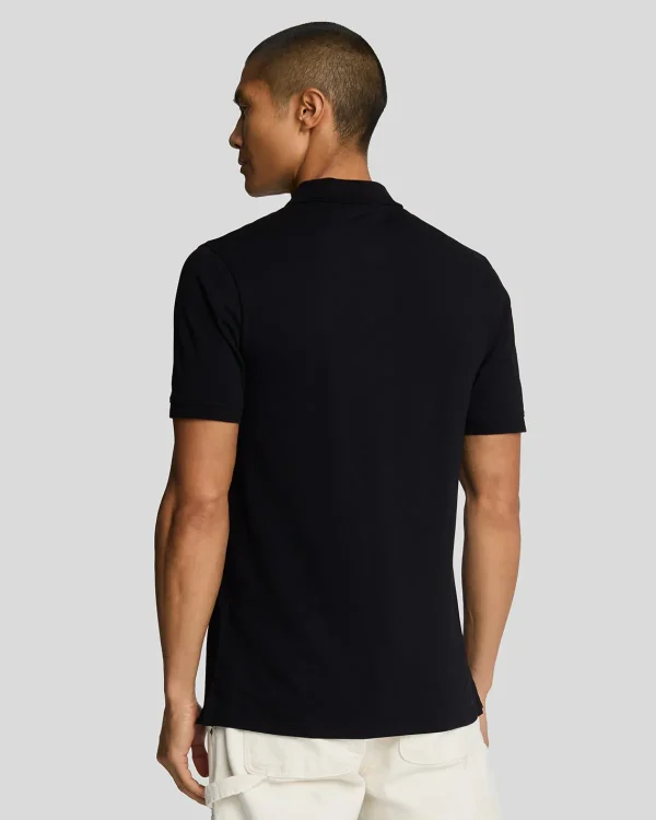 Lyle & Scott Reframed | Polohemden<Tonal Eagle Polohemd Pechschwarz