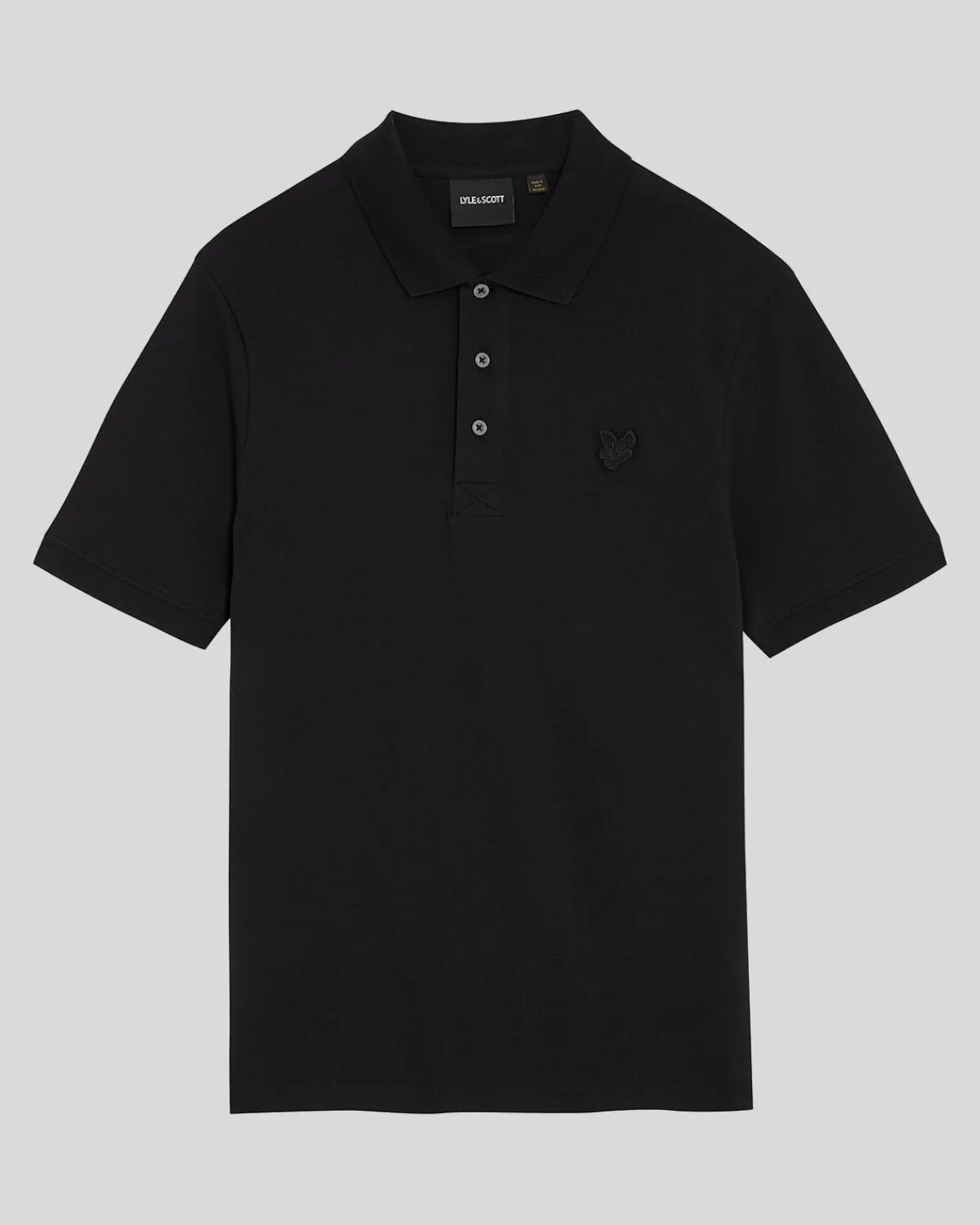 tonal_eagle_polohemd_4-7.webp Lyle & Scott Reframed | Polohemden<Tonal Eagle Polohemd Pechschwarz