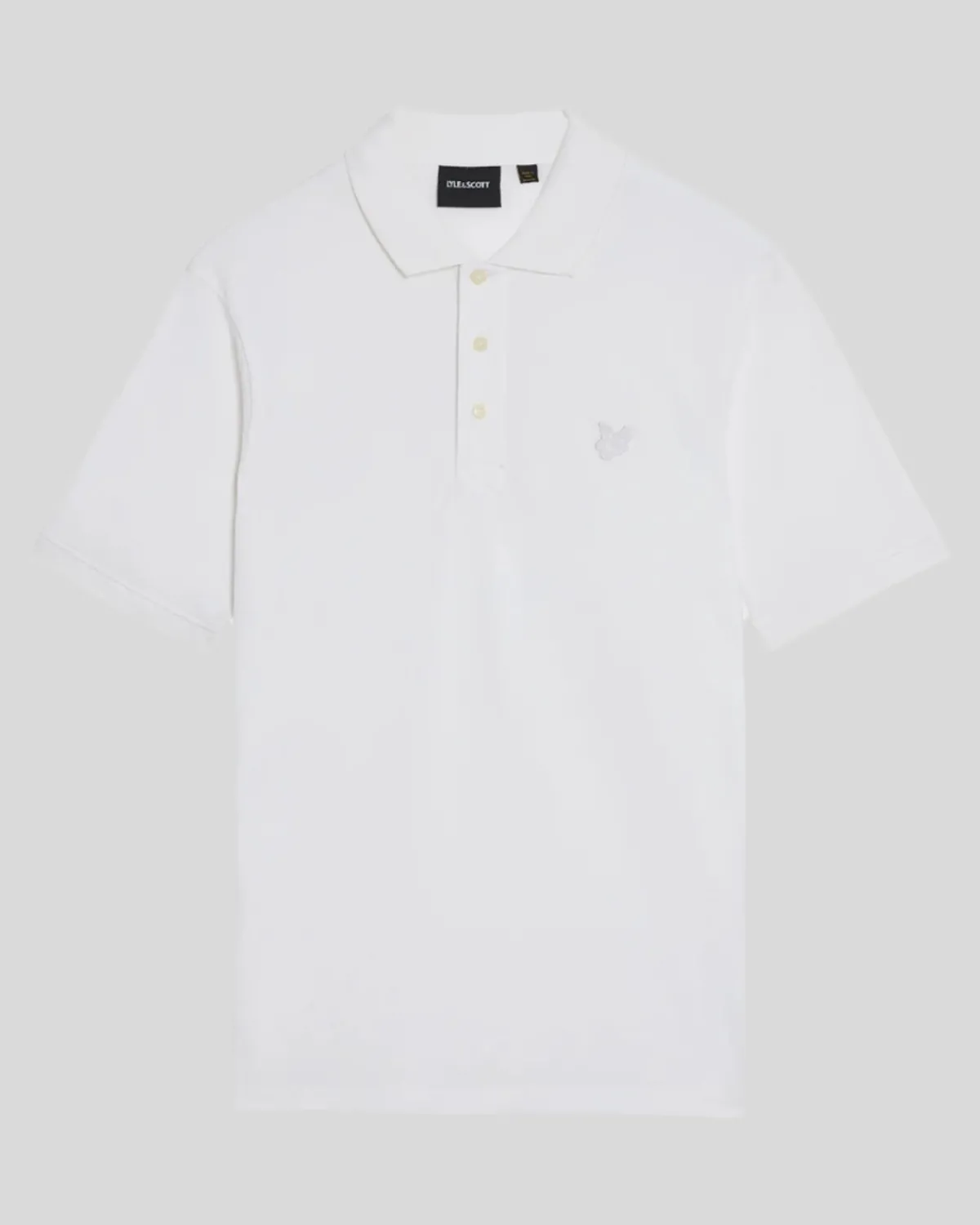 tonal_eagle_polohemd_4.webp Lyle & Scott Reframed | Polohemden<Tonal Eagle Polohemd Weiß