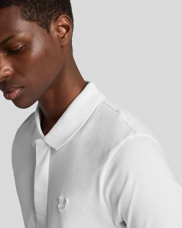 Lyle & Scott Reframed | Polohemden<Tonal Eagle Polohemd aus superfeiner Baumwolle White