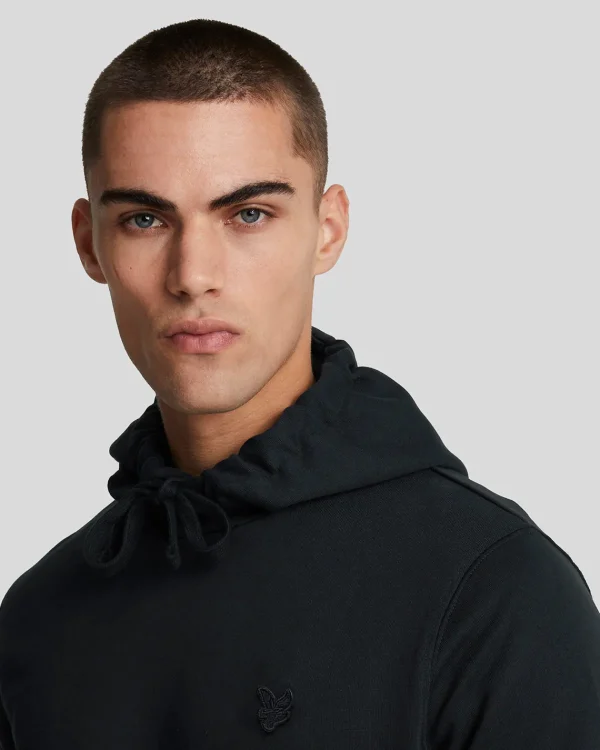 Lyle & Scott Reframed | Kapuzenpullover<Tonal Eagle Pullover Hoodie Pechschwarz