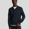 Lyle & Scott Reframed<Tonal Eagle Pullover mit Kragen aus Merino DarkNavy