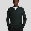 Lyle & Scott Reframed<Tonal Eagle Pullover mit Kragen aus Merino JetBlack