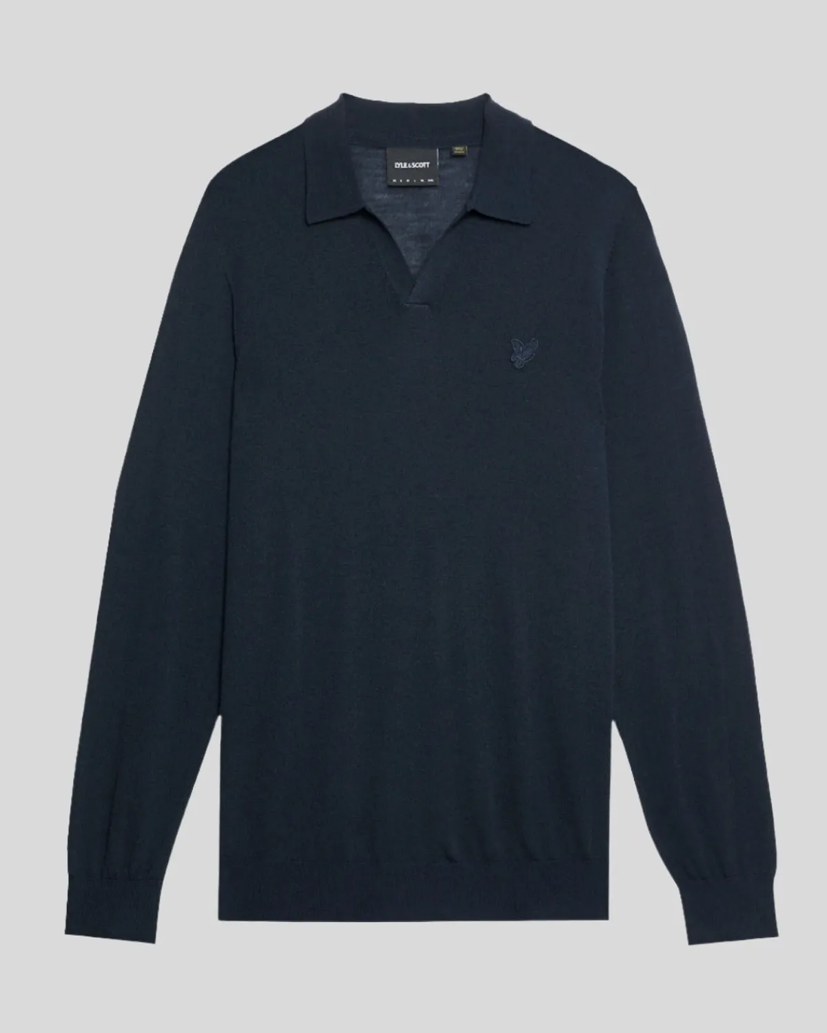 tonal_eagle_pullover_mit_kragen_aus_merino_4-1.webp Lyle & Scott Reframed<Tonal Eagle Pullover mit Kragen aus Merino DarkNavy