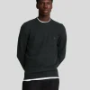 Lyle & Scott Reframed<Tonal Eagle Pullover mit Rundhalsausschnitt aus Lambswool JetBlack
