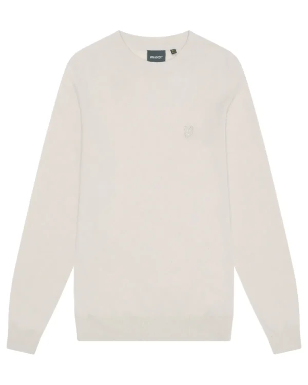 Lyle & Scott Reframed<Tonal Eagle Pullover mit Rundhalsausschnitt aus Lambswool Cove