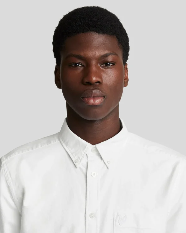 Lyle & Scott Hemden<Tonal Eagle Schlichtes Oxford Hemd White