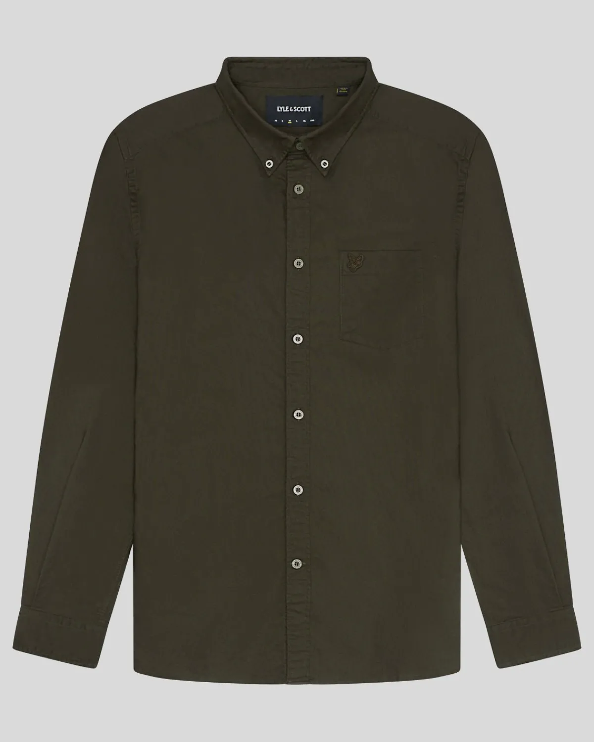 tonal_eagle_schlichtes_oxford_hemd_4-1.webp Lyle & Scott Reframed | Hemden<Tonal Eagle Schlichtes Oxford Hemd Olive