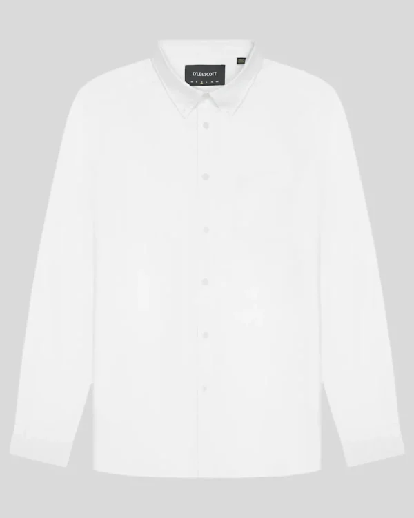 Lyle & Scott Hemden<Tonal Eagle Schlichtes Oxford Hemd White
