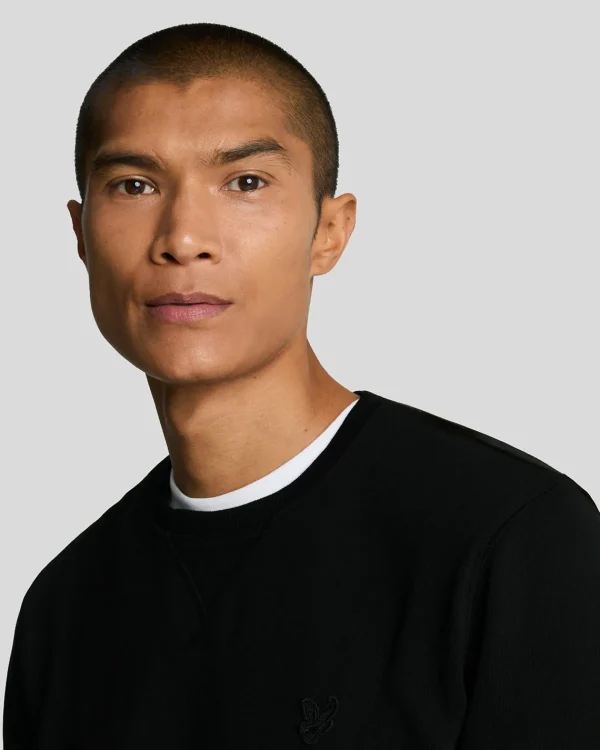 Lyle & Scott Reframed | Sweatshirts<Tonal Eagle Sweatshirt mit Rundhalsausschnitt Pechschwarz