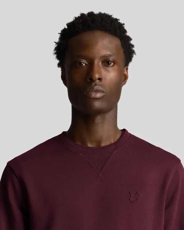 Lyle & Scott Sweatshirts<Tonal Eagle Sweatshirt mit Rundhalsausschnitt Burgund