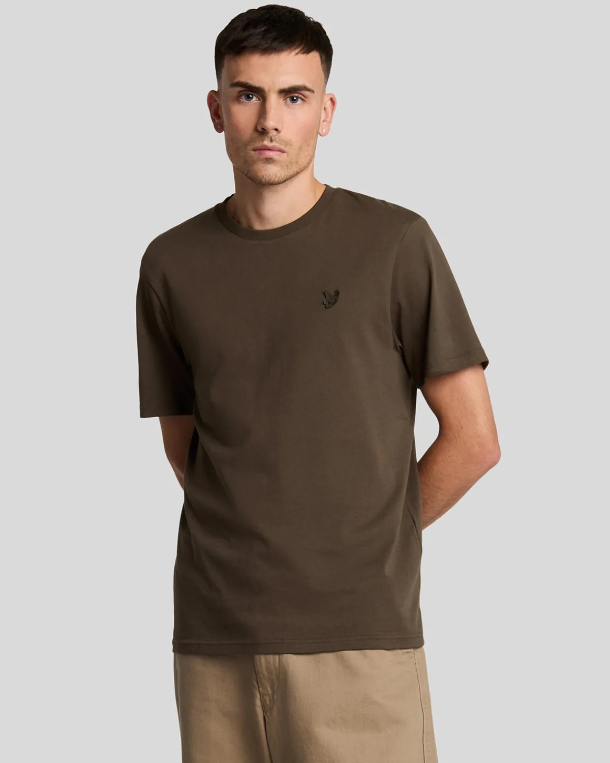 tonal_eagle_tshirt_0.webp Lyle & Scott Reframed | T-shirts<Tonal Eagle T-Shirt FormGreen