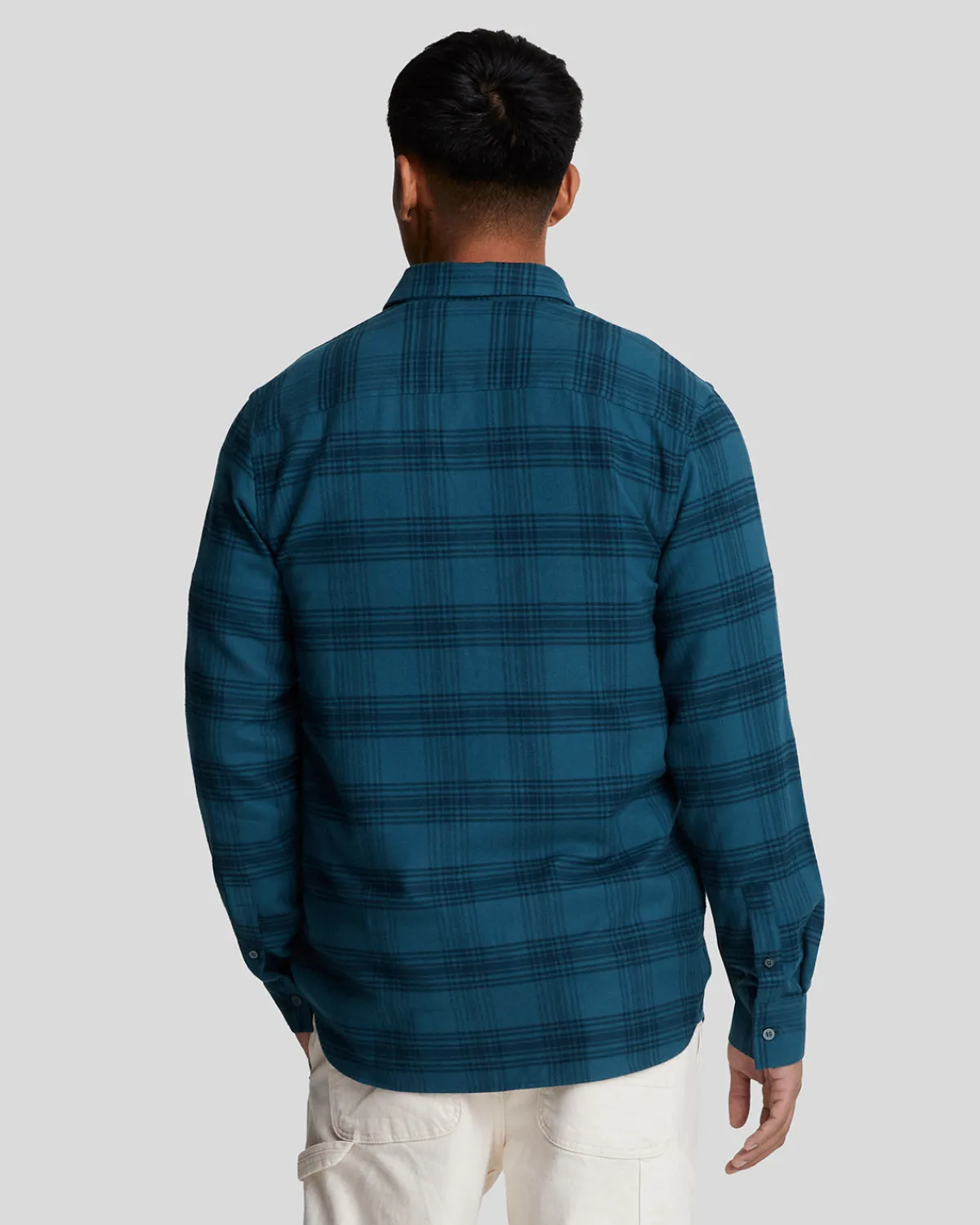 tonal_kariertes_flanellhemd_2.webp Lyle & Scott Hemden<Tonal kariertes Flanellhemd DarkNavy/DarkDenim