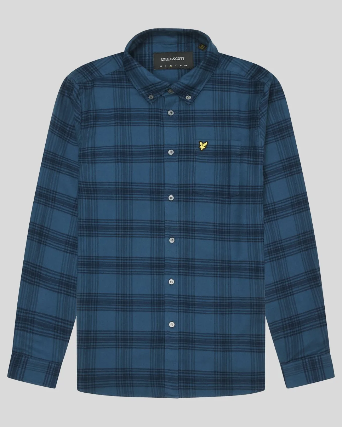 tonal_kariertes_flanellhemd_4.webp Lyle & Scott Hemden<Tonal kariertes Flanellhemd DarkNavy/DarkDenim