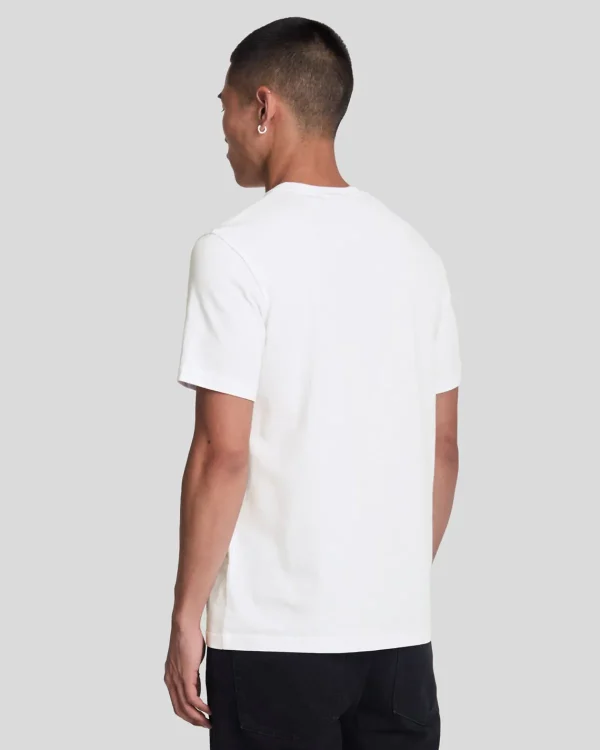 Lyle & Scott Vermächtnis | T-shirts<T-Shirt mit Kontrasttaschen Weiß/JetSchwarz