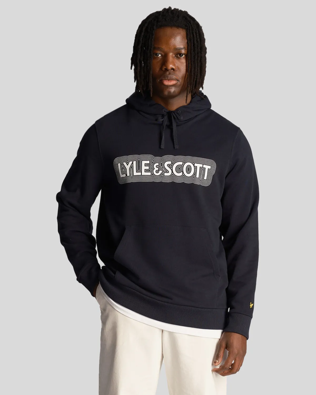 vibrations_print_hoodie_0.webp Lyle & Scott Kapuzenpullover<Vibrations Print Hoodie DunkleMarine