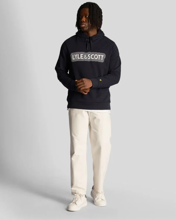 Lyle & Scott Kapuzenpullover<Vibrations Print Hoodie DunkleMarine