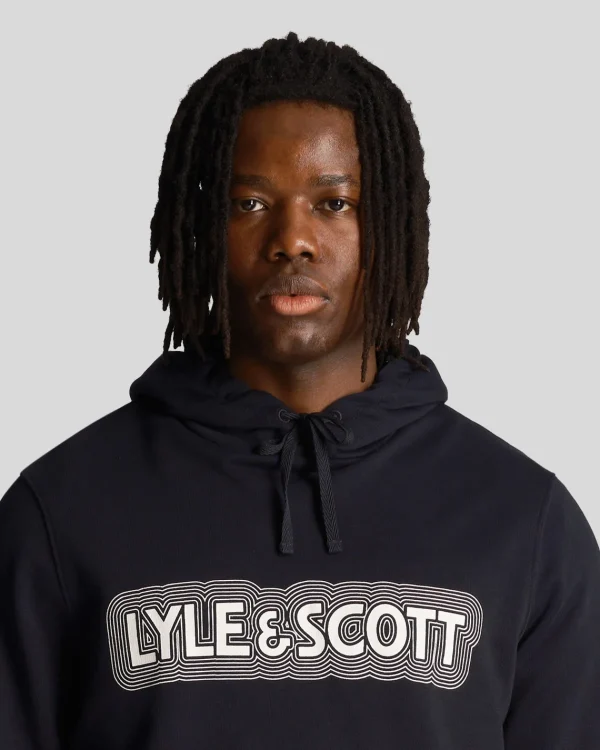 Lyle & Scott Kapuzenpullover<Vibrations Print Hoodie DunkleMarine