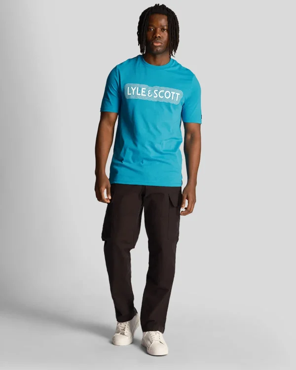 Lyle & Scott Vermächtnis | T-shirts<Vibrations Print T-Shirt Freizeitblau