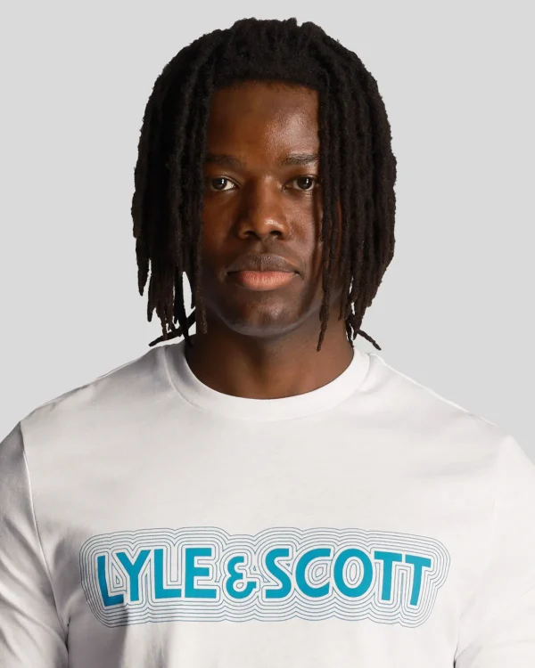 Lyle & Scott Vermächtnis | T-shirts<Vibrations Print T-Shirt Weiß