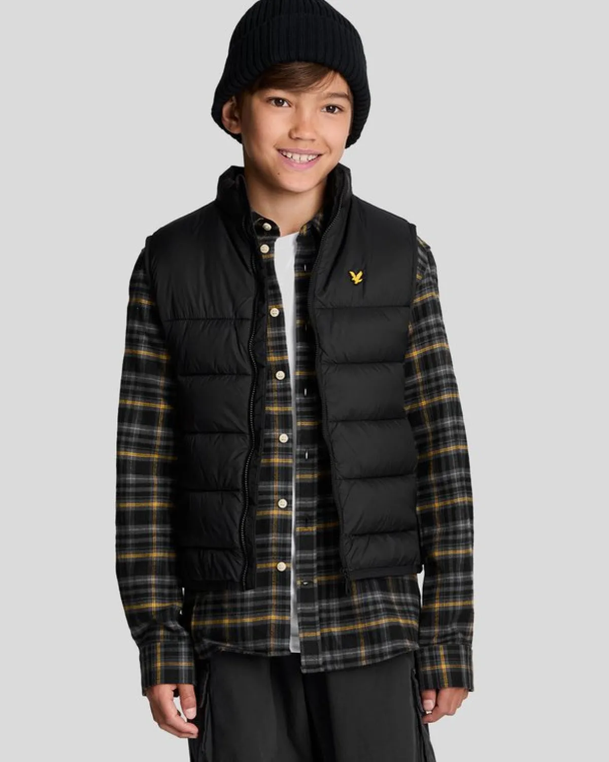 wattierte_kinderweste_0.webp Lyle & Scott Kinder Mäntel & Jacken<Wattierte Kinderweste Pechschwarz