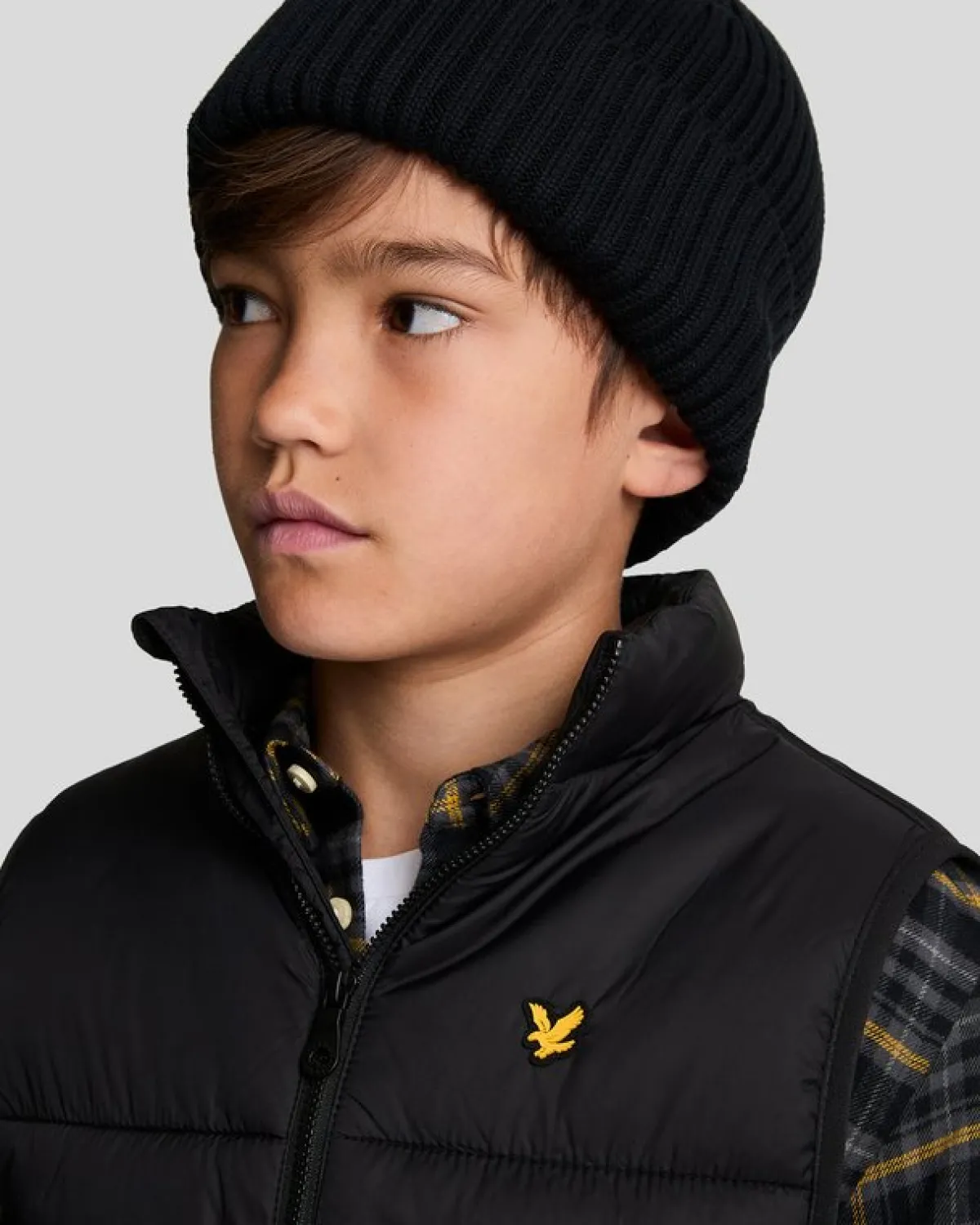 wattierte_kinderweste_3.webp Lyle & Scott Kinder Mäntel & Jacken<Wattierte Kinderweste Pechschwarz