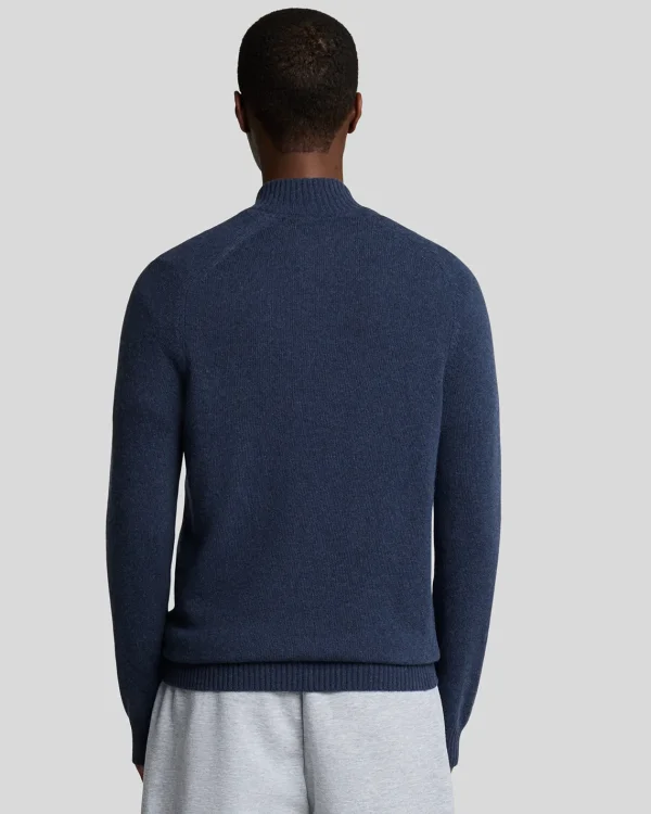 Lyle & Scott 150 Jahre Strickwaren | Pullover & Strickwaren<150 Year Knitwear - 1/4 Zip Pullover NavyHeather