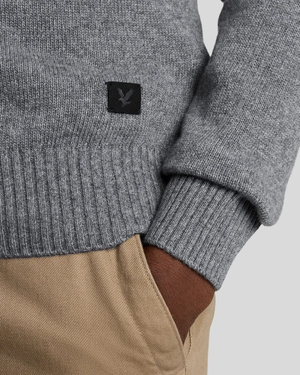 Lyle & Scott 150 Jahre Strickwaren | Pullover & Strickwaren<150 Year Knitwear - 1/4 Zip Pullover GrauHeather