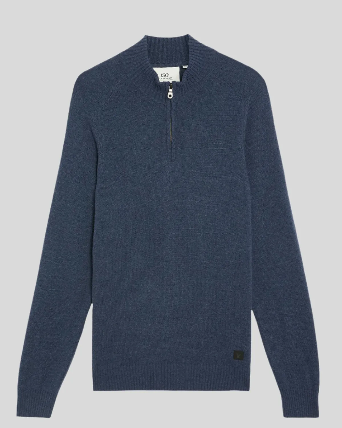 year_knitwear___zip_pullover_6-1.webp Lyle & Scott 150 Jahre Strickwaren | Pullover & Strickwaren<150 Year Knitwear - 1/4 Zip Pullover NavyHeather