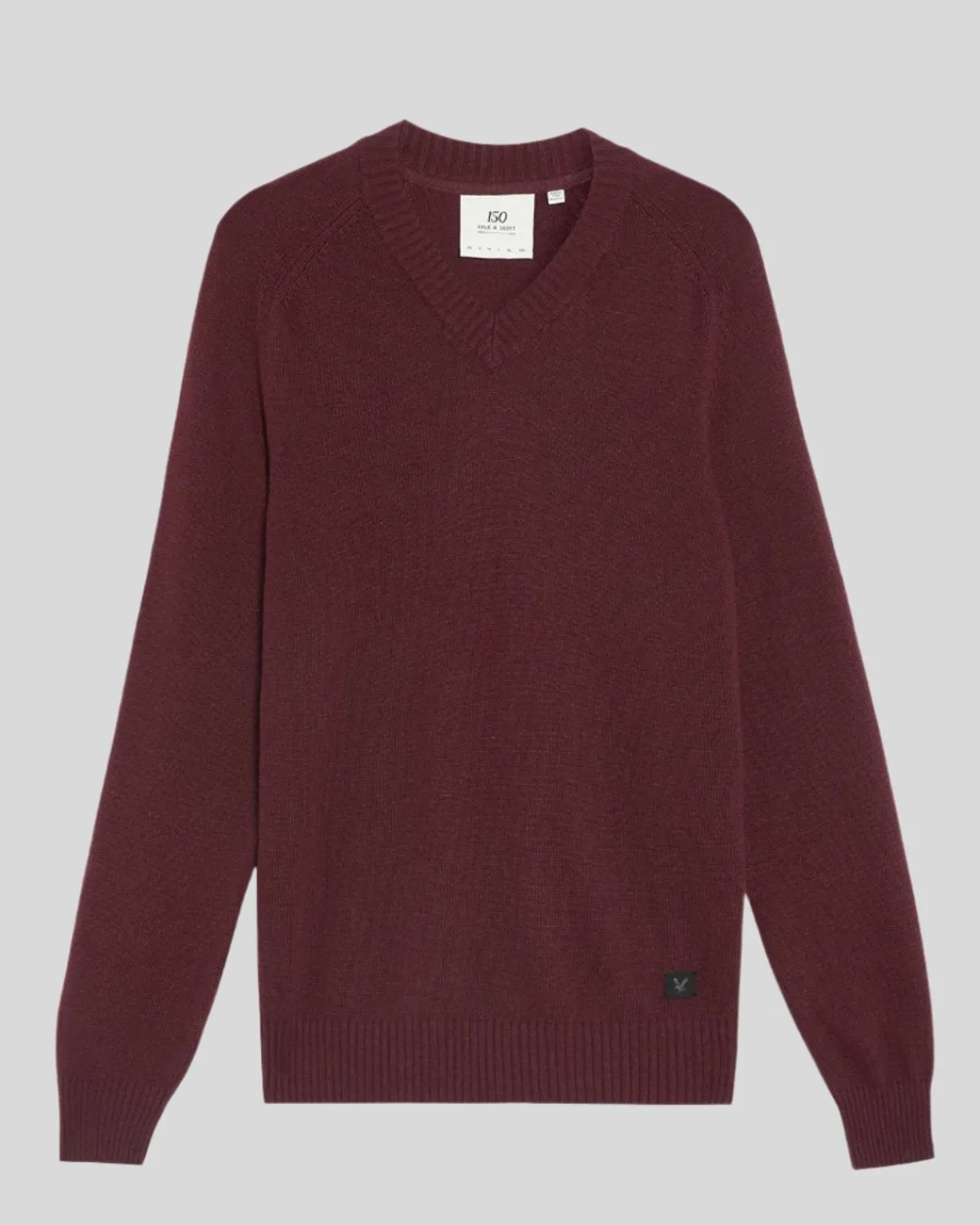 year_knitwear__pullover_mit_vausschnitt_6-3.webp Lyle & Scott 150 Jahre Strickwaren | Pullover & Strickwaren<150 Year Knitwear - Pullover mit V-Ausschnitt BurgundyHeather
