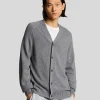 Lyle & Scott 150 Jahre Strickwaren | Pullover & Strickwaren<150 Year Knitwear - Strickjacke mit V-Ausschnitt GreyHeather